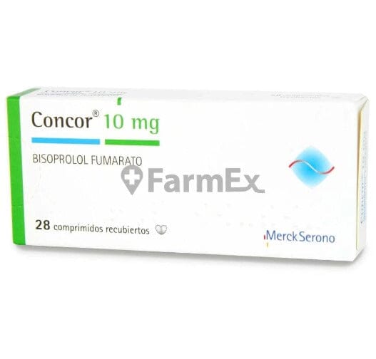 Concor 10 mg x 28 comprimidos recubiertos "Ley Cenabast" Merck